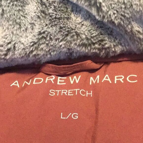 Andrew Mark Maroon Insulated Quilted Puffer Long Coat With Detachable Hood - Picture 14 of 16